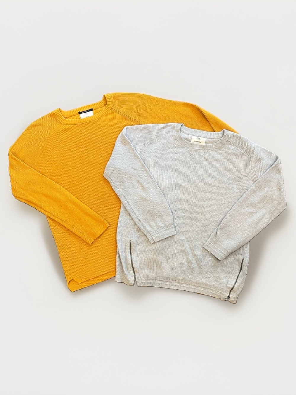 Zara Kids Collection Knit Crewneck Sweaters Size 11-12 Unisex LOT OF 2
